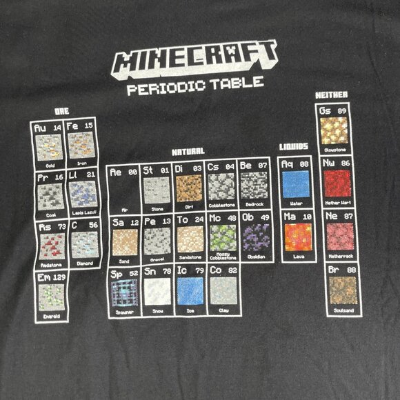 Minecraft Periodic Table Of Minecraft Tee Shirt Men XL Mojang Gamer 2020 - Picture 6 of 16